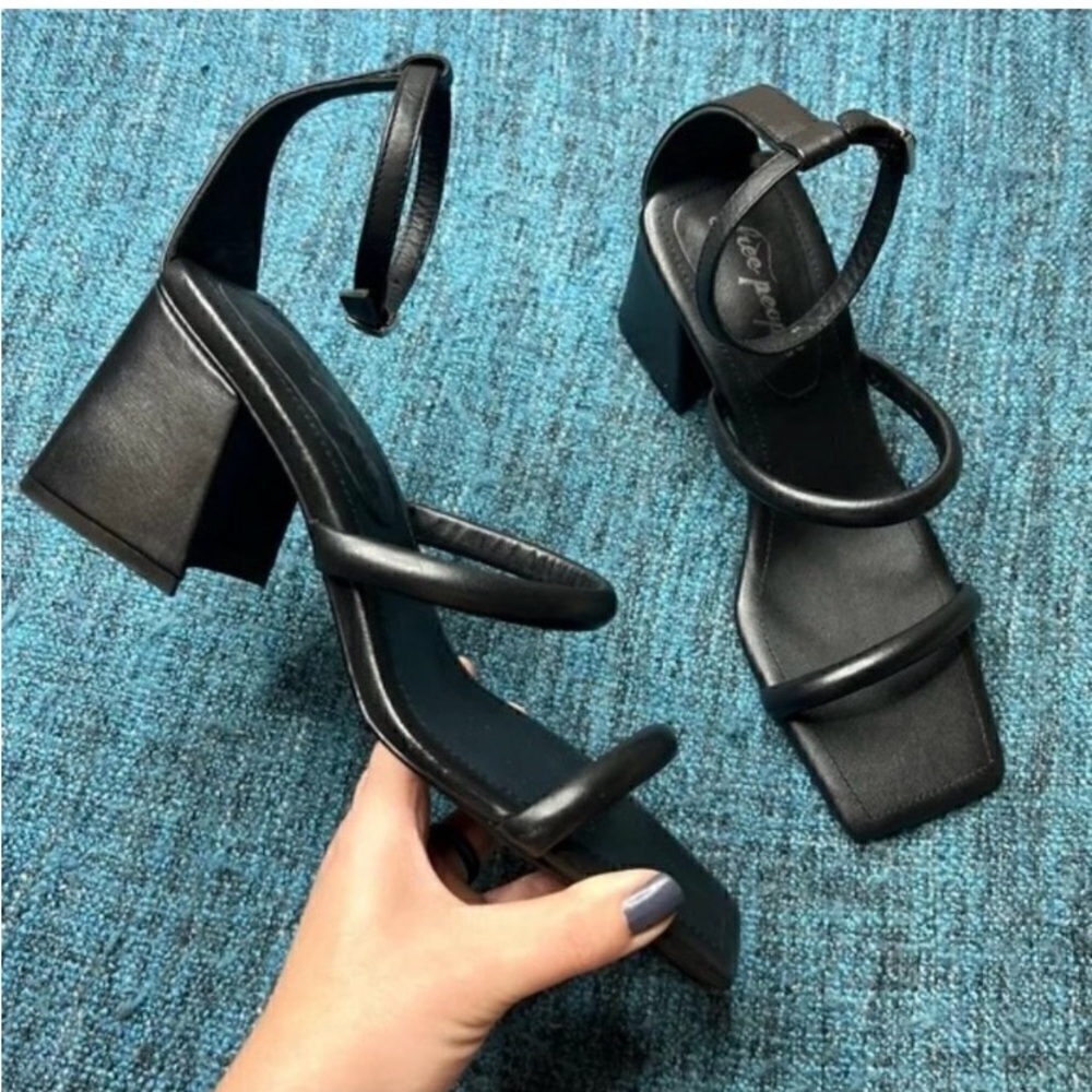 Free People Parker pillow square toe heels in black, BNIB size 6 - Picture 7 of 11